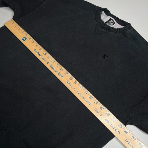 Vintage Starter Sweatshirt Black Pullover Crewneck Logo Embroidery Men’s Size L - Picture 5 of 9